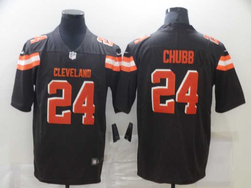 Men Cleveland Browns 24 Chubb brown Nike Limited Vapor Untouchable NFL Jerseys